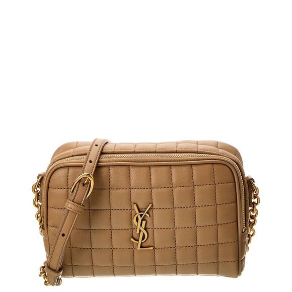 Saint Laurent Cassandre Mini Leather Camera Bag, Beige - Picture 1 of 5